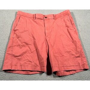 L.L. Bean Lakewashed Chino Shorts Mens 40W Red‎ Stretch Standard Fit Mid Rise